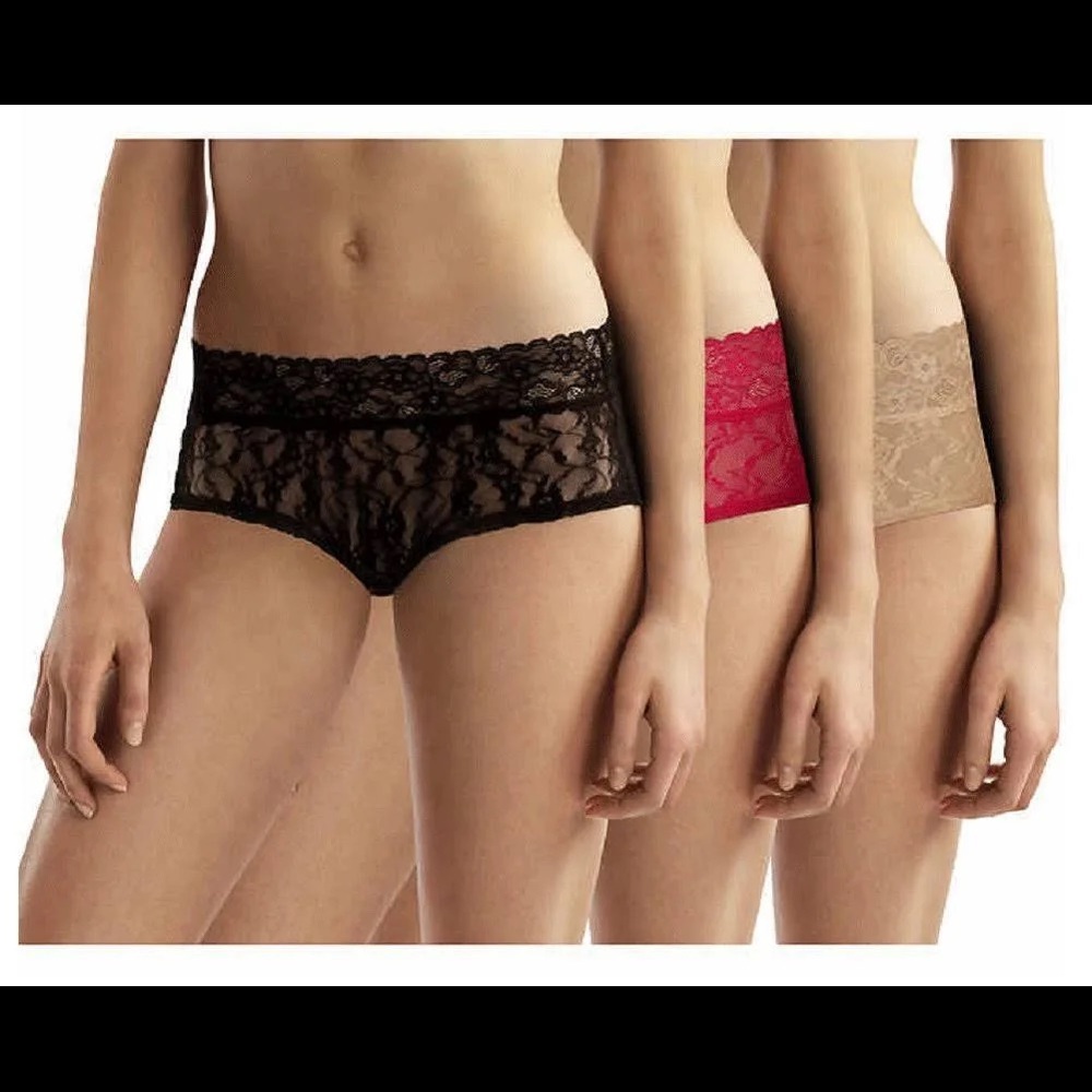 NWT-DKNY 3 pack Lace Bikini Bottoms size Medium